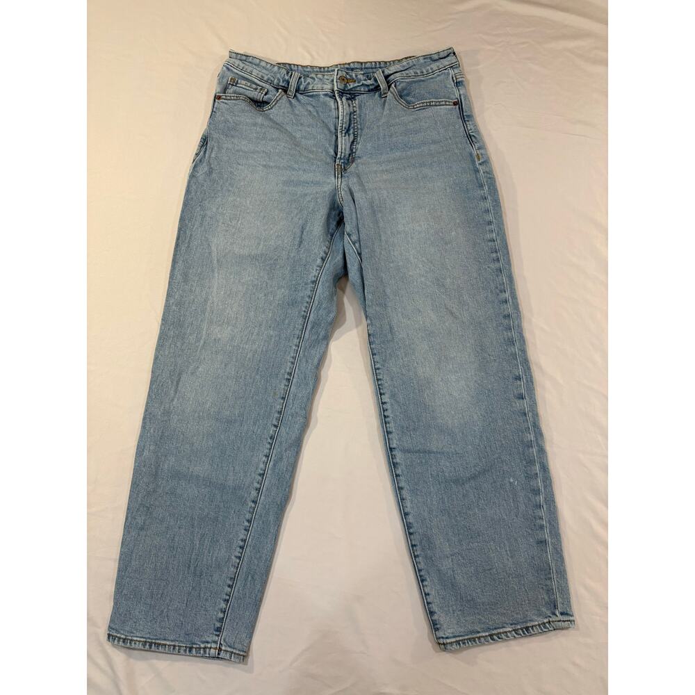 Old Navy OG Loose High Rise Light Wash Straight Leg Denim Jeans Size 16